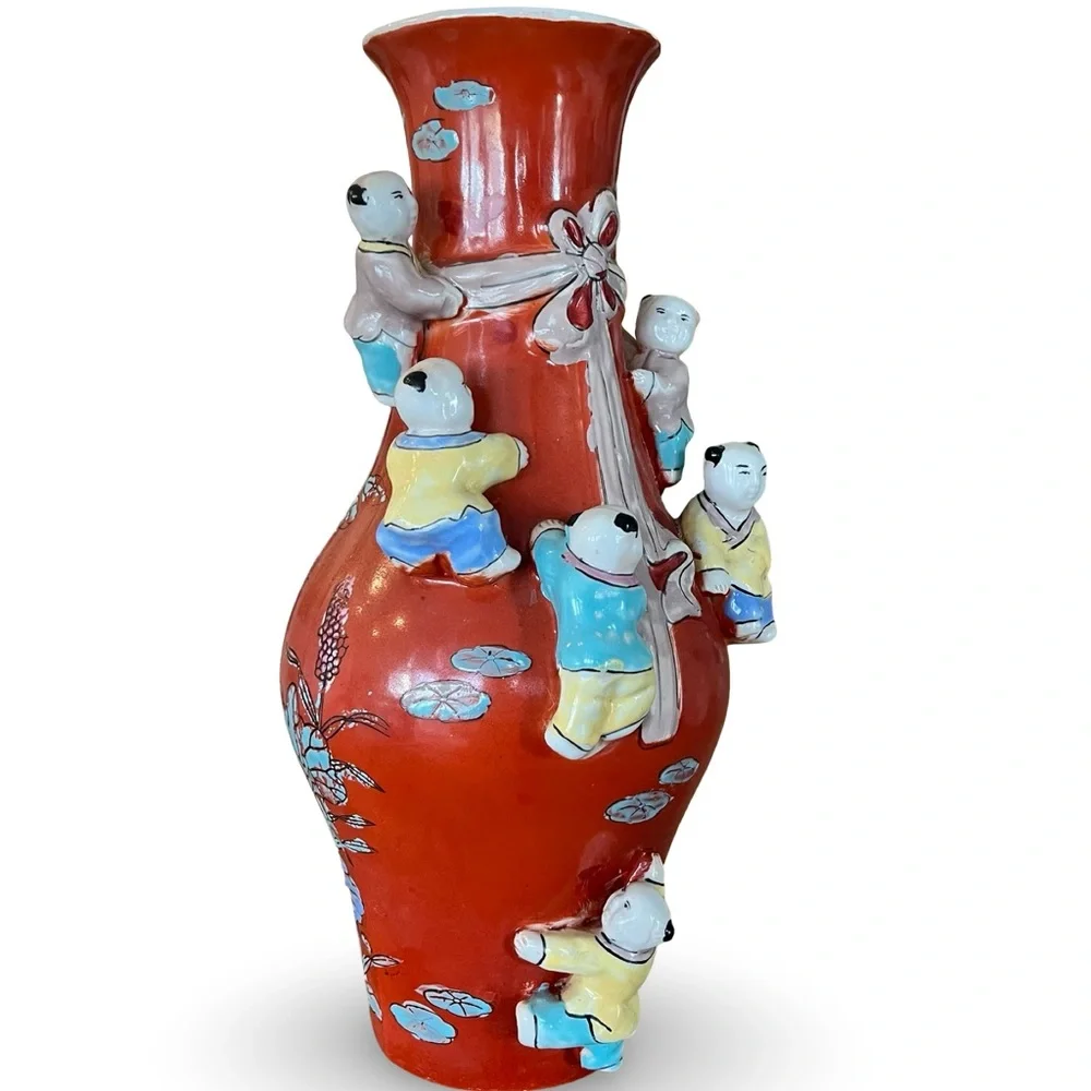Vintage Mid-Century Chinoiserie  Fertility Vase